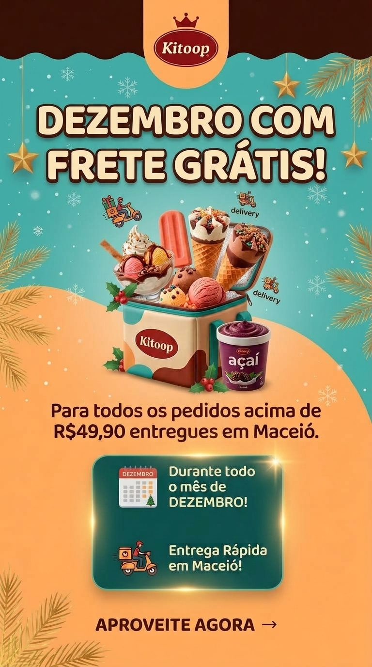 Promoção de potinhos de sorvete KiTooP